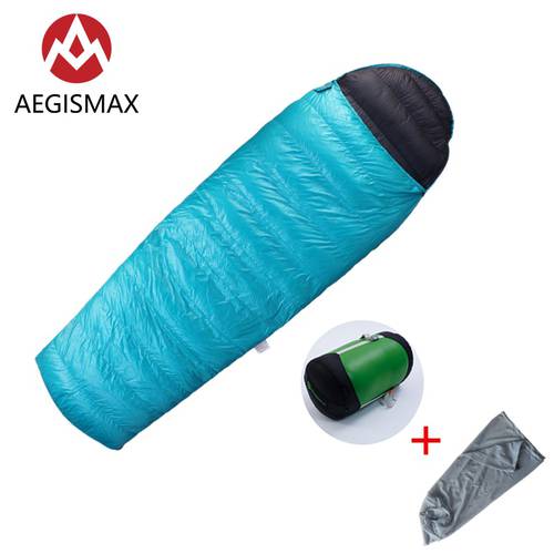 AEGISMAX Outdoor Camping EPLUS 1000 Series Goose Down Envelope Three-Season Down Adult Nylon Spring Autumn Winter Sleeping Bag
