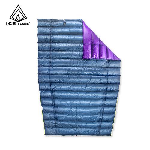 Ice Flame IF506 7D 3 Season 800FP 90% White Goose Down Sleeping Bag Blanket Sleeping Quilt Underquilt For Hammock Camping