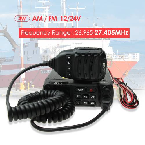 QYT CB-27 CB Radio 26.965-27.405 MHz AM / FM 12/24 V 4Watts LCD Screen Shortware Citizen Band Multi-standards CB Mobile Radio