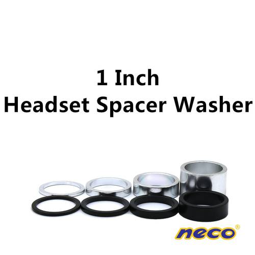 Neco 1 Inch 25.4mm 20/10/5/3/2mm Bicycle Headset Stem Al Bike Fork Star Nut Top Cap Cover Adjusting Dust Cover Spacer Washer