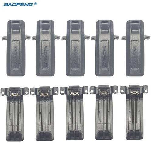 New 100% Original 10pcs Belt Clip clamps For Baofeng Uv-82 cb Two Way Radios Walkie Talkie Accessories Uv 82 8w Back Metal Clips