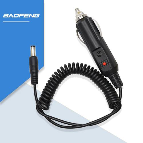 Car Charger Cable Line For Baofeng UV-82 UV-5R UV-9R plus UV-3R Walkie Talkie Charge Base 12V DC Power Charging for Radio Cord