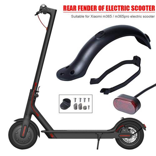 Durable Scooter Mudguard for Xiaomi M365/ M365 Pro Electric Scooter Tire Splash Fender with Rear Taillight Back Guard Wing