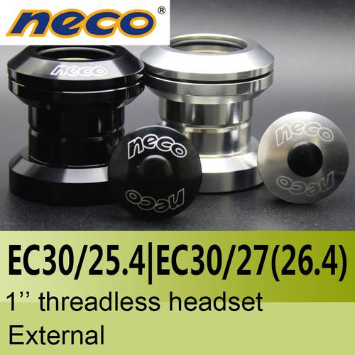 Neco Headsets Threadless 1 inch EC30 / 25.4 EC30 / 27mm 27 26.4 26.4mm Height 29mm external Bearing steel Headsets 30 mm