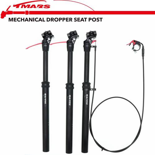 Tmars Dropper Seatpost Height Adjustable 27.2MM Remote Wired Control Manual Hand Mechanical Bike MTB 30.4 30.9 31.6 MM Seat Post
