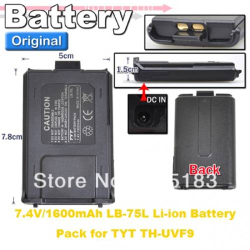 7.4V 1600mAh Original Li-ion Rechargeable Battery Pack for TYT TH-UVF9 (Red,Black,Camouflage Color Available for Options)