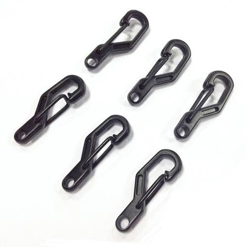 10PCS TEC Mini D-type Hook keychain Quick Release Buckle Carabiner Alloy Spring Buckle Outdoor Camping Portable Gadget FW119