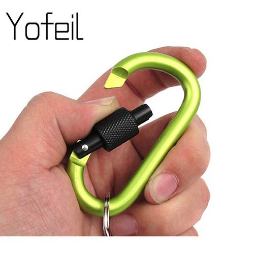 Brand New Paracord Carabiner Rotary lock D Buckle Camping Mountaineering Aluminum Alloy Climbing Lock Travel Tool Mulit Color