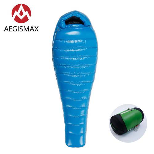 AEGISMAX G3 Series Adult Outdoor Camping Keep Warm 800FP White Goose Down Mummy Nylon Sleeping Bag