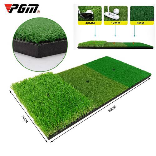 30*60CM Golf Hitting Mat Indoor Outdoor Tri-Turf Golf Mat with Tees Hole Practice Golf Mat Protable Golf Training Aids