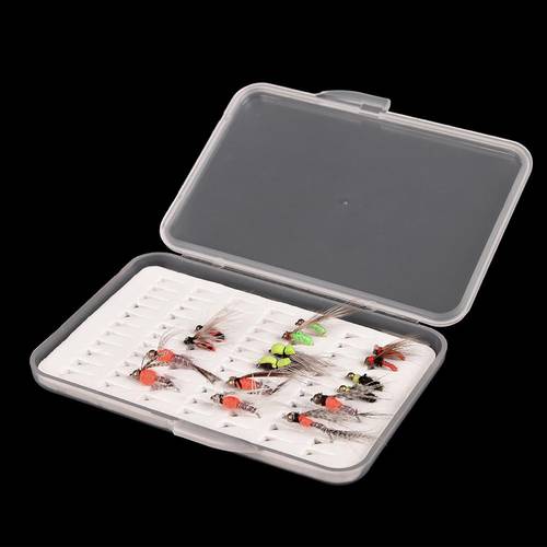 Portabale Fly Fishing Lure Bait Box Trout Flies Storage Box Case Container Organizer Pouch Waterproof EVA 3 Size Storage Boxes