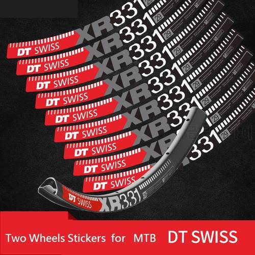Two Wheel Sticker set for DT XR331 331 MTB Bicycle Rim Mountain Bike Sticker Cycling Decals