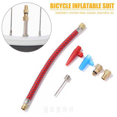 3/5/6pcs/set Bicycle Air Tire Pump Inflatable Tube Adapter Ball Needle Valve Connector MTB Connector Hose Bike Tyre Accessories
