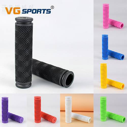 1pair Rubber Bicycle Handlebar Grips MTB Bike Grips BMX Mountain Road Fixie Bike Soft Grips Shockproof Bike Parts accessories