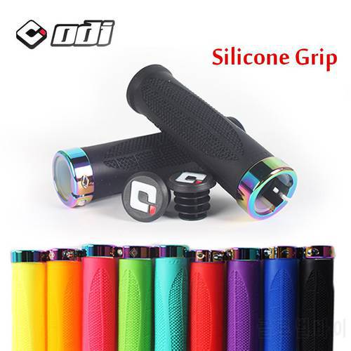 ODI MTB Handlebar Grips Silicone Handle Bar Grips Set Anti-skid Shock-absorbing Soft Mountain Bicycle Grip Cycling Accessories
