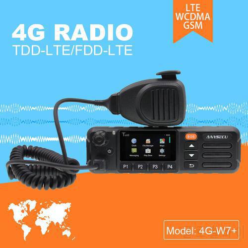 ANYSECU Unlocked 4G Network Radio 4G-W7PLUS Android 7.0 LTE POC Radio TM-7plus with WIFI work with Real-ptt Zello Walkiefleet
