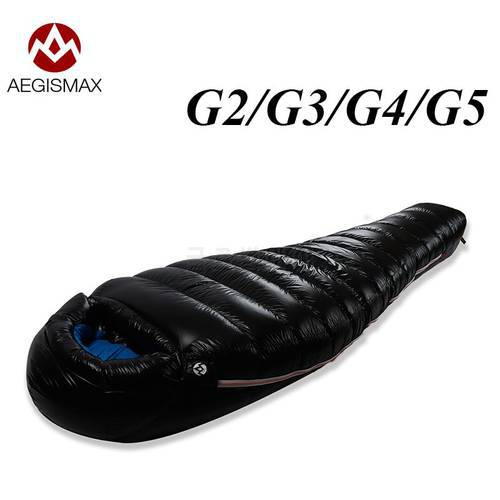 Aegismax 196*78CM/216*82CM FP800 white goose Down winter mummy G2 G3 G4 G5 sleeping bag