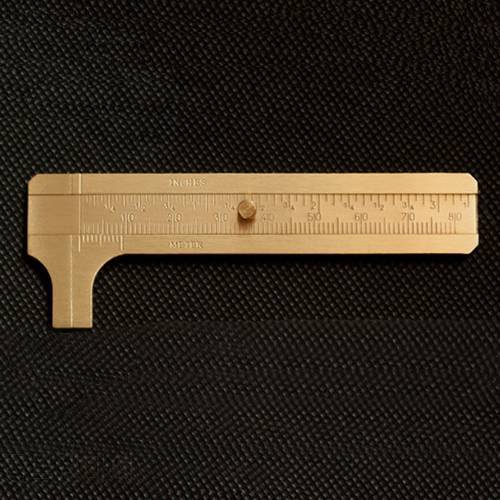 Brass Ruler Vintage Copper Caliper For Measuring Accessories Outdoor EDC Tool Small Ruler