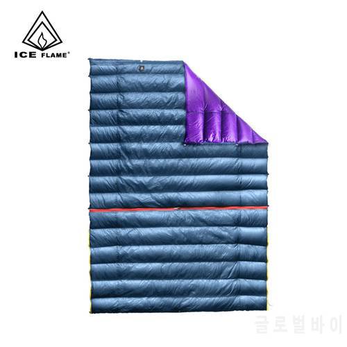 Ice Flame IF505 7D 90% White Goose Down 3 Season Wearable Detachable Sleeping Bag Blanket Quilt Underquilt Hammock Camp