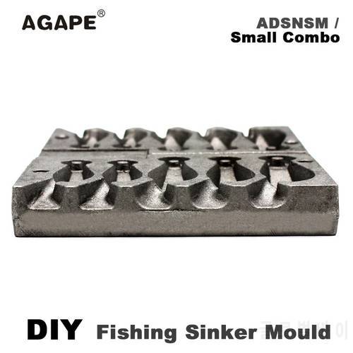Agape DIY Fishing Snapper Sinker Mould ADSNSM/Small Combo Snapper Sinker 28g 56g 84g 5 Cavities