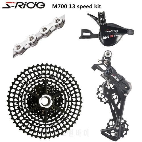 S-RIDE M700 13 Speed Shifter + Rear Derailleurs + 52T Cassettes / Chainrings + KMC X12 Chains Groupse for 10/11 speed MTB Bike
