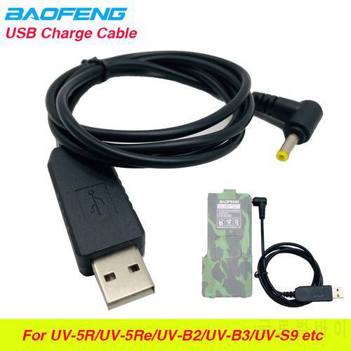 Original Baofeng USB Charge Charging Cable for Walkie Talkie UV-5R UV-5re UV5R BL-5L 3800 mAh Li-on Battery Two Way Radio