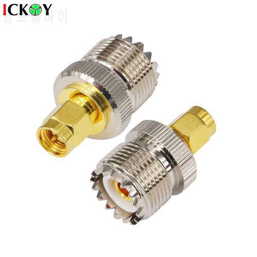 2pcs RF Coax Adapter SMA Female to SO239 Female UHF Jack SO-239 Antenna Cable Connector for BAOFENG UV-5R Series Radio