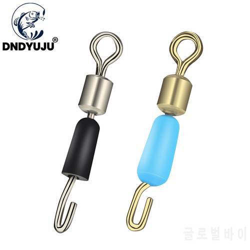 DNDYUJU 50pcs Ball Bearing Swivel Solid Rings Fishing Connector Hooks Quick Fast Link