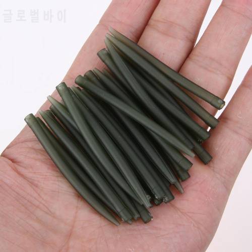 100PCS Terminal Carp Fishing Anti Tangle Sleeves Connect with Fishing Hook Rubber Tip Tube Terminal Fishing Tackles Accessories