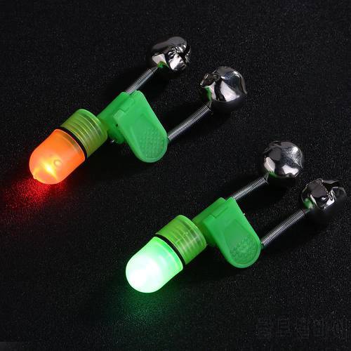 1pcs Rod Clamp Sea Fishing Tip Bite Lure Alarms Twin Bell Fishing Bite Outdoor Night Fishing Rod Tip Clips Ring Tackle