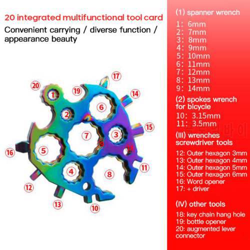 Multifunctional Turtle-shaped Octagonal Snowflake Wrench 20 In 1 Tool Snowflake Tool Card Combination Wrench Tool Outdoor Gadget
