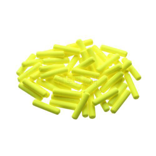 50pcs/bag Cylinder Foam Floats Ball Fishing Float Beads Bobber Floating Foam Oval Indicator Bottom Stoppers Fish Accessories