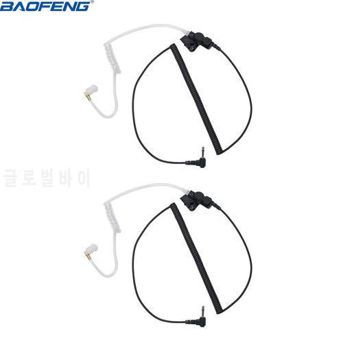 2pcs ABBREE 3.5mm Audio Plug Listen/Receiver Only Surveillance Air tube Earpiece Headset for Walkie Talkie Speaker Microphone