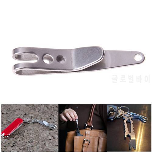 1PC Mini Stainless Steel Keychain Bag Backpack Webbing Strap Ribbon Belt Clip Pocket Key Chain Hanging Buckle Quick Hook