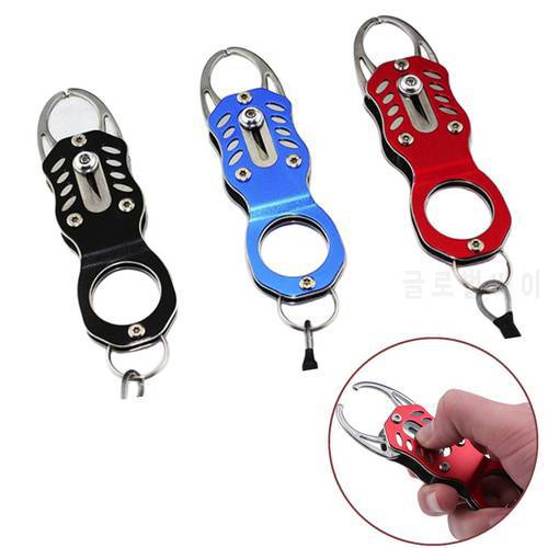 Fish Grip Outdoor Portable Lock Fishing Tackle Tools Fish Lip Clip Folding Gripper Ultra Light Weight With Retention Rope