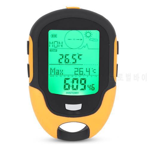 Outdoor Digital Altimeter Barometer Thermometer Hygrometer Compass Flashlight Portable Outdoor Climbing Hiking Survival Tool