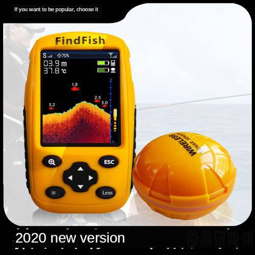 Russian ENGLISH Alarm Wireless Portable Sonar Fish Finders Fishing lure Echo Sounder Fish Finder Lake Sea Fishing sonar sensor