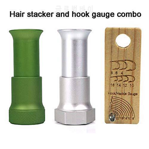 Aventik Hair Stacker Fly Tying Tools And Wooden Hook Size Gauge Measure Tool Made in USA Fly Tying Tools