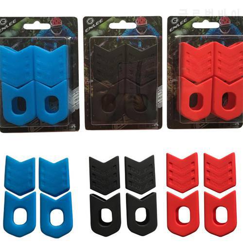 Enlee Bicycle Crankset Crank Protective Sleeve MTB Road Bike Cycling Crankset Protect Cover Crank Arm Boots Black,Red, Blue
