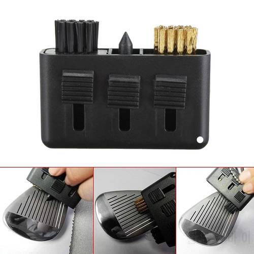 1pcs 3 in one Golf Brush Groove Cleaner Golf Multi-Purpose Cleaning Brush Copper Wire Grooves Golfing Sports Accessories