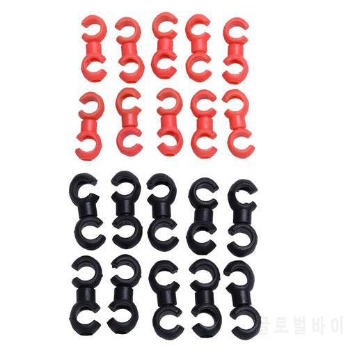 10pcs Cycle Bicycle Parts MTB Brake Gear Cable S Style Clips House Hose Guid Bike Accessories