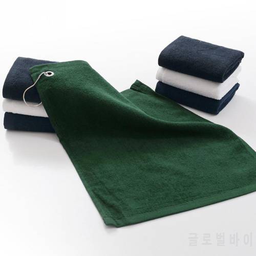32*40cm Golf Towel With Hook Cotton Soft 4 Colors Golf Cleaning Towel Ship