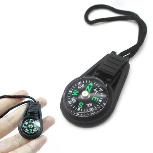 Survival Compass Acrylic Backpack Wrist Lanyard Type Protable Mini Travel For Compass Thermometer Outdoor Climbing Camping