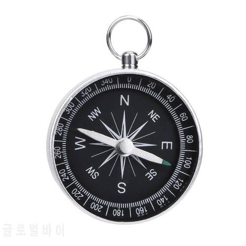 1pcs Travel Camping Hiking Compass Tool Portable Aluminum Emergency Compass Navigation With Keychain Outdoor Tools