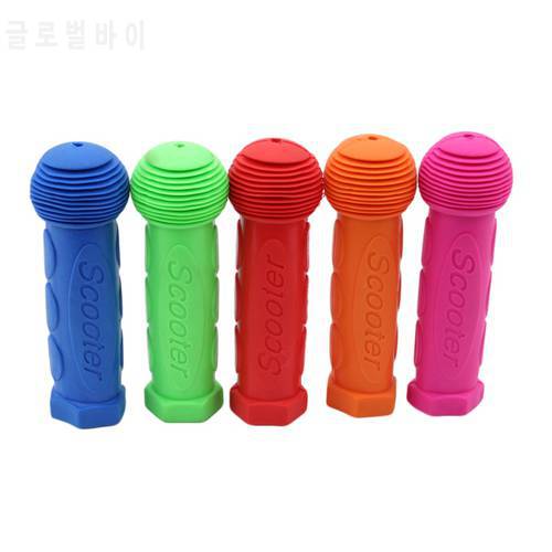 Rubber Grip Handle Bike Handlebar Grips Cover Anti-skid Bicycle Tricycle Skateboard Scooter For Child Kids Blue Red