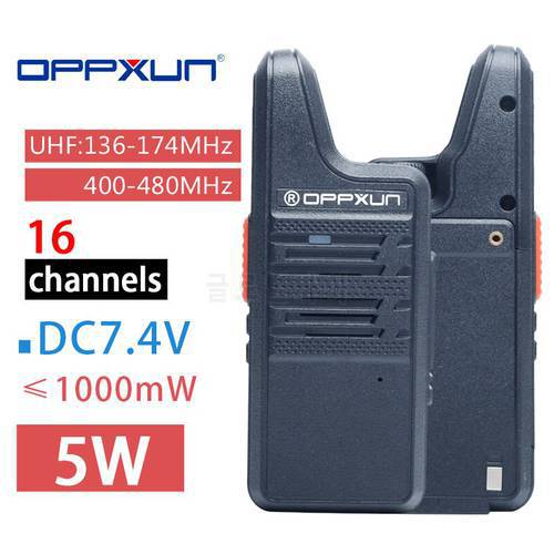 2PCS OPPXUN OPX005 Portable Mini FRS Portable Walkie Talkie Charging Two Way Radio Station Transceiver Hotel/ Restaurant BFC9
