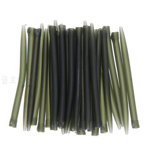 30pcs Terminal Dark Matter Anti Tangle Sleeves Connect with Fishing Hooks Carp Large Bore Prevents Rigs Fishing Tackles Pesca