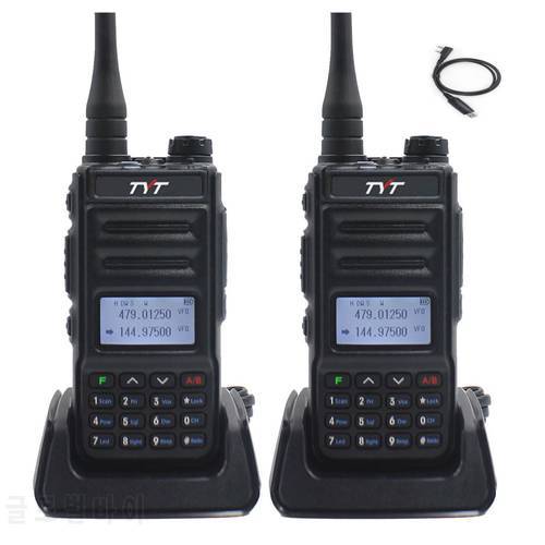 2PCS TYT TH-UV88 Talkie Walkie TYT Dual Band VOX Scrambler FM Radio 136-174MHz & 400-480MHz UHF/VHF Portable Two Way Radio