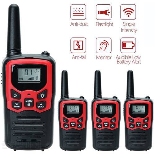 2/4/6 PCS ABBREE Walkie Talkie PMR/FRS UHF Mini Radio Up to 8 KM Range Handheld Ham Two Way Radio Communicator Transceiver
