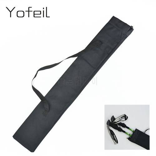 Portable walking sticks accessories straight shank section alpenstock Oxford cloth package bag rod adjustable strap